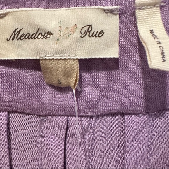 Anthropologie (Meadow Rue) Pleated Lilac Purple V-Neck Tunic Tank (S) NWT $68.00 - Picture 9 of 13